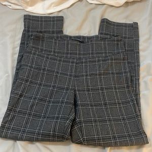 Zac and Rachel Dark Grey Plaid Straight Leg Pants